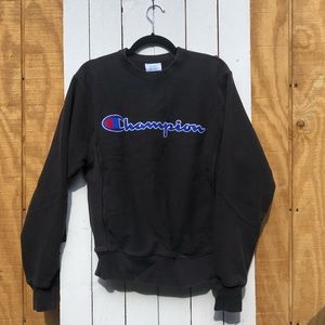 CHAMPION - crew neck - dark grey - size small